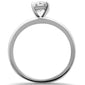 1.50ct 8x6mm Oval Cubic Zirconia .925 Sterling Silver Solitaire Engagement Ring Sizes 4-9