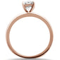 1.50ct 8x6mm Rose Gold Plated Oval Cubic Zirconia .925 Sterling Silver Solitaire Engagement RingSizes 4-9