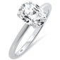 2.00ct 9x7mm Oval Cubic Zirconia .925 Sterling Silver Solitaire Engagement Ring Sizes 4-10