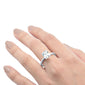 2.50ct 9x7mm Radiant Cut Cubic Zirconia .925 Sterling Silver Solitaire Engagement Ring Sizes 4-10