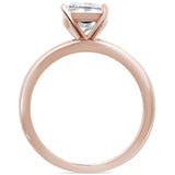 <span>CLOSEOUT! </span>2.50ct 9x7mm Rose Gold Plated Radiant Cut Cubic Zirconia .925 Sterling Silver Solitaire Engagement RingSizes 4-9