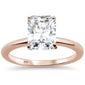 2.50ct 9x7mm Rose Gold Plated Radiant Cut Cubic Zirconia .925 Sterling Silver Solitaire Engagement RingSizes 4-9
