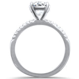 2.00ct 8mm Round Cubic Zirconia .925 Sterling Silver Solitaire Engagement RingSizes 4-10
