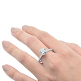 2.00ct 8mm Round Cubic Zirconia .925 Sterling Silver Solitaire Engagement RingSizes 4-10