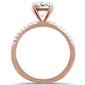2.00ct 8mm Round Cubic Zirconia Rose Gold Plated .925 Sterling Silver Solitaire Engagement Ring Sizes 4-11