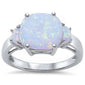 <span>CLOSEOUT!</span>New 3 White Fire Opal Fashion .925 Sterling Silver Ring