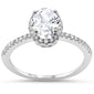 Oval Cut Cubic Zirconia Engagement  .925 Sterling Silver Ring Sizes 4-10