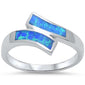 <span>CLOSEOUT!</span> Blue Opal Fashion .925 Sterling Silver Ring