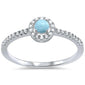 Larimar & Cubic Zirconia .925 Sterling Silver Ring Sizes 5-10