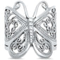Filigree Butterfly .925 Sterling Silver Ring Sizes 6-10