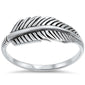 Plain Leave .925 Sterling Silver Ring Sizes 6-10
