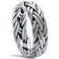 <span>CLOSEOUT!</span>Men's Plain Braided Band .925 Sterling Silver Ring Sizes 5-13