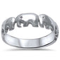 <span>CLOSEOUT!</span> Plain elephant Band .925 Sterling Silver Ring Sizes 5-10