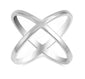 Plain "Criss Cross"  .925 Sterling Silver Ring Sizes 5-11