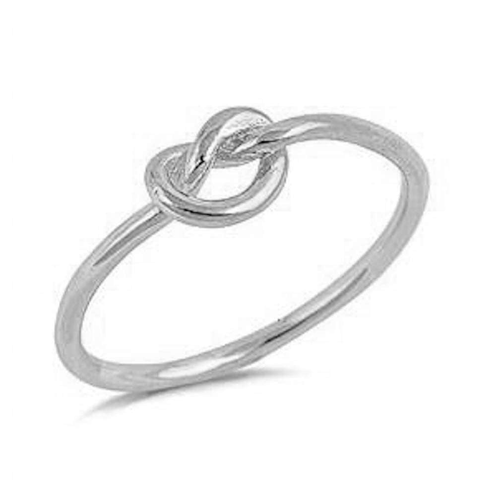 Infinity Love Heart Knot .925 Sterling Silver Ring Sizes 2-13