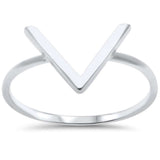 Trendy V Chevron Bar .925 Sterling Silver Ring