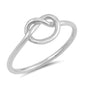 Love Heart Infinity Knot  .925 Sterling Silver Ring Sizes 2-13