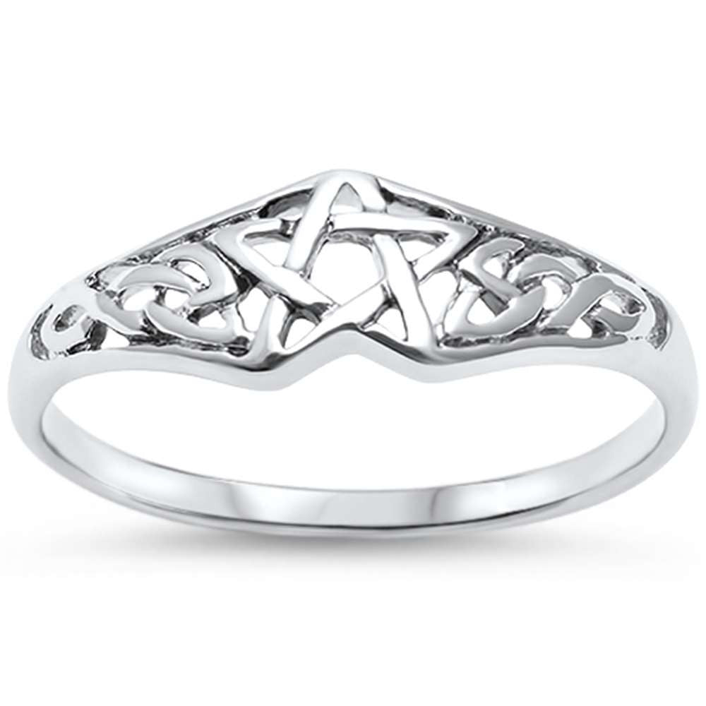 <span>CLOSEOUT!</span>Pentagram Celtic Star .925 Sterling Silver Ring