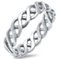 <span>CLOSEOUT!</span> Plain Infinity Braid .925 Sterling Silver Ring