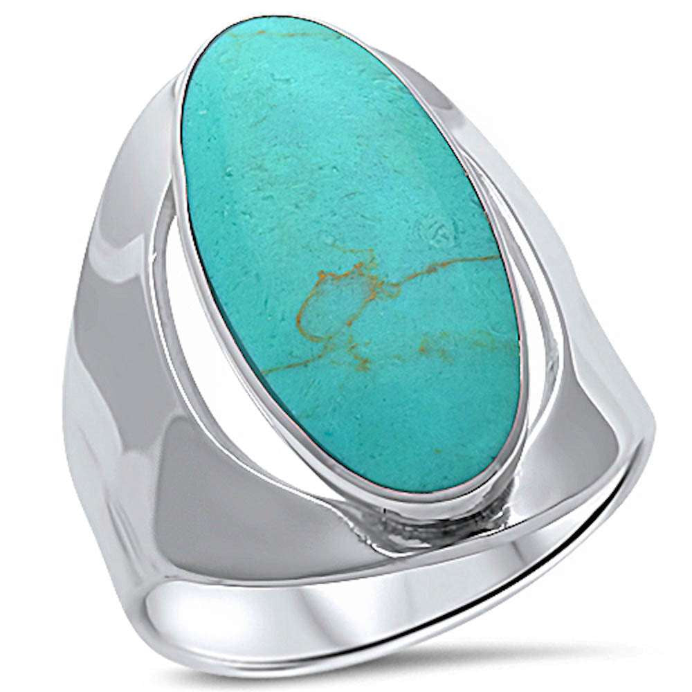 <span>CLOSEOUT!</span>Green Copper Turquoise .925 Sterling Silver Ring Sizes 5-11