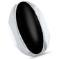 <span>CLOSEOUT!</span>Big Oval Black Onyx .925 Sterling Silver Ring Sizes 5-12