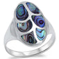Abalone Shell .925 Sterling Silver Ring Sizes 6-9