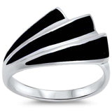 New Black Onyx Design .925 Sterling Silver Ring