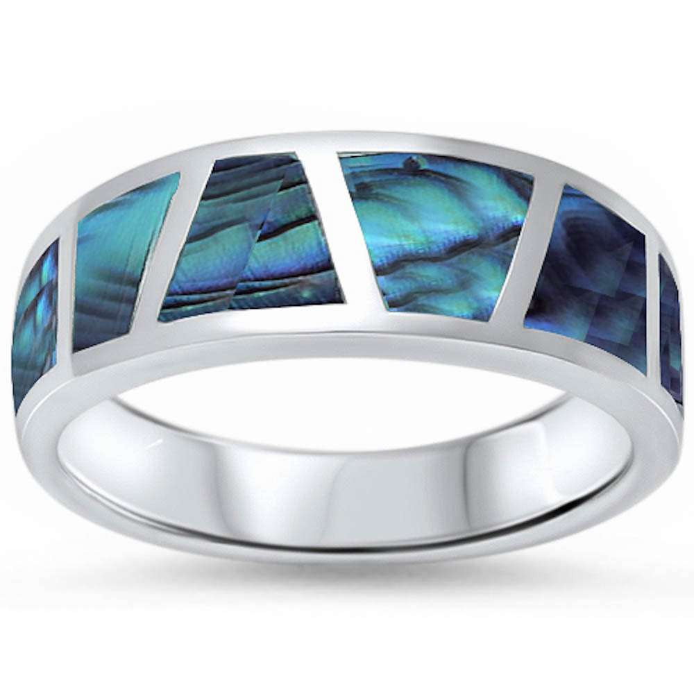 <span>CLOSEOUT!</span> Abalone Shell Stone .925 Sterling Silver Ring