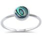 Bezel Abalone Shell .925 Sterling Silver Ring Sizes 5-10