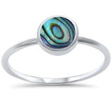 Bezel Abalone Shell .925 Sterling Silver Ring