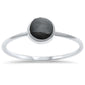 Round Black Onyx .925 Sterling Silver Ring Sizes 5-10