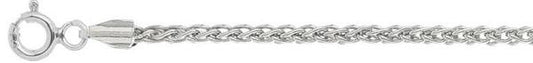 030-1.2MM Wheat/Spiga Chain .925 Solid Sterling Silver Available in 16"-24" inches NEW