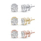 <span>HOLIDAY SPECIAL! </span>H-SI Flower Diamond Round Stud Earrings Colors and Sizes Available