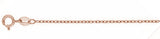 030- .6MM Rose Gold Plated Cable Chain .925  Solid Sterling Silver Available in 16"- 22" inches NEW