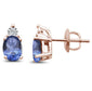 <span>GEMSTONE CLOSEOUT </span>! 1.4ct 10k Rose Gold Tanzanite & Diamond Earring
