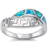Blue Opal New Design .925 Sterling Silver Ring