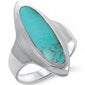 <span>CLOSEOUT!</span>Marquise Turquoise Inlay .925 Sterling Silver Ring Sizes 5
