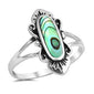 <span>CLOSEOUT!</span> Plain Abalone .925 Sterling Silver Ring Size 10