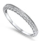 <span>CLOSEOUT!</span>Antique Style Pave Set Round Wedding Band .925 Sterling Silver Sizes 3-12