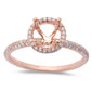 <span>DIAMOND CLOSEOUT! </span>.40ct Round Halo Style 14kt Rose Gold Diamond Semi Mount Engagement Ring