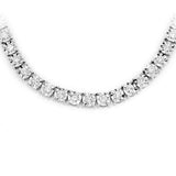 2.29ct G SI 10K White Gold Diamond Miracle Illusion Tennis Necklace 22" Long