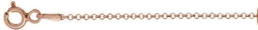020-1.8MM Rose Gold Plated Rolo Chain .925  Solid Sterling Silver Available in 16"- 20" inches NEW