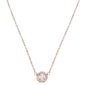 <span style="color:purple">SPECIAL!</span> .18cts 14kt Rose Gold Round Diamond Solitaire Pendant Necklace 18" Long