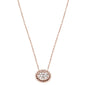 .13cts 14kt Rose Gold Round Diamond Pendant Necklace 18" Long