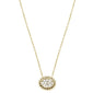 .13cts 14kt Yellow Gold Round Diamond Pendant Necklace 18" Long