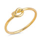 <span>CLOSEOUT!</span>Infinity Heart Knot Yellow Gold Plated .925 Sterling Silver Ring Sizes 4-12