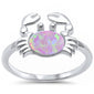 <span>CLOSEOUT! </span>Pink Opal Crab  .925 Sterling Silver Ring Sizes 7, 9