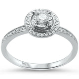 .25ct 14KT White Gold Round Diamond Engagement Ring Size 6.5