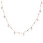 <span>DIAMOND  CLOSEOUT! </span> .53ct 14k Rose Gold Diamond Pendant Designer Necklace 16" Long+(1"ext)