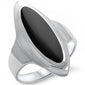<span>CLOSEOUT!</span>Marquise Black Onyx Inlay .925 Sterling Silver Ring Sizes 5-12